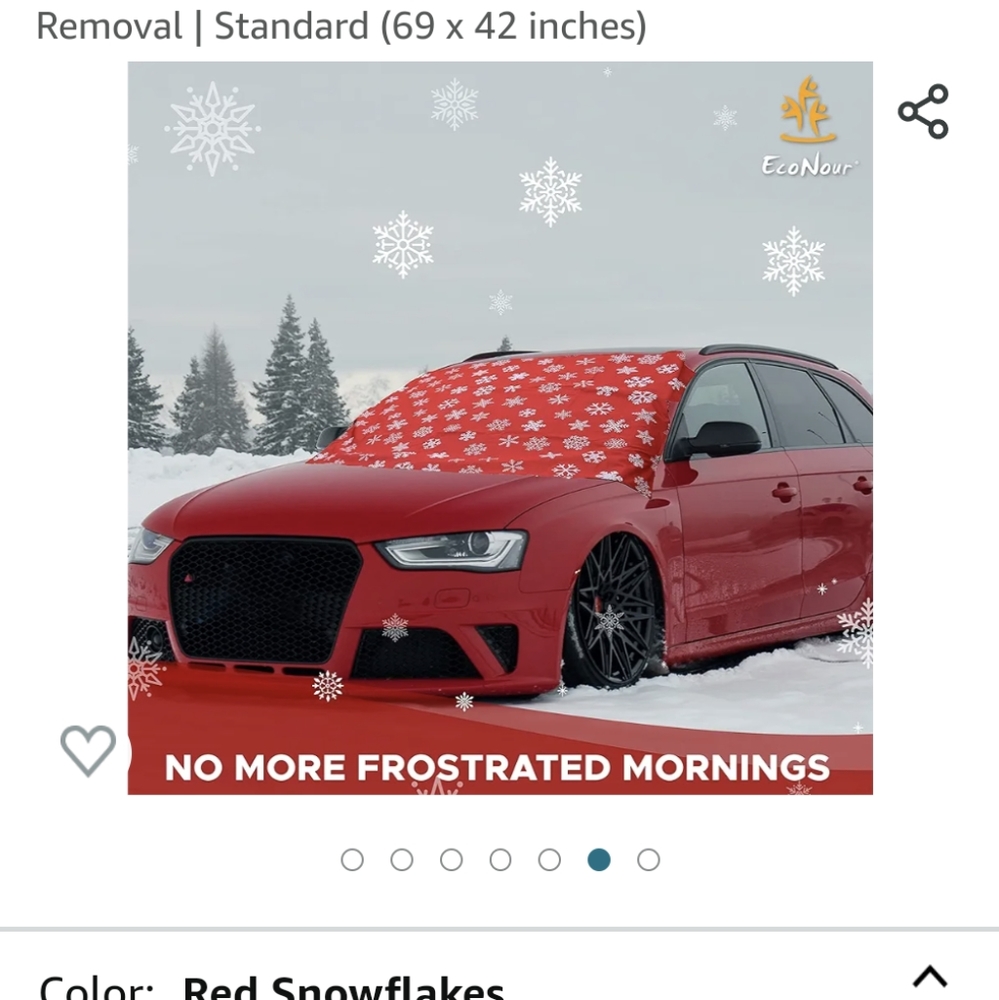Car Windshield Snow Cover for Car Decor | Tough 600D Polyester Fabric Windshield